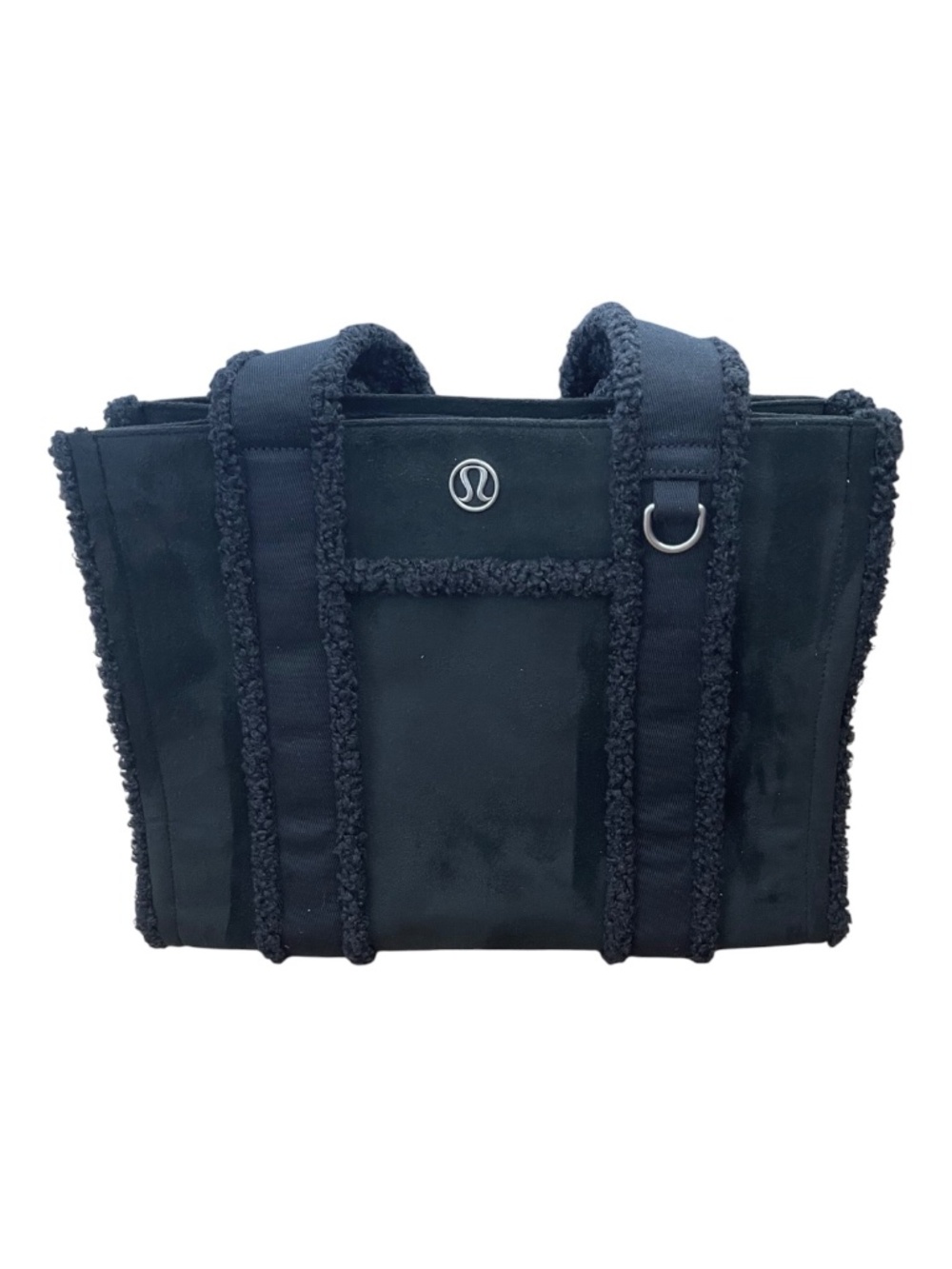 Lululemon Boxy Tote Bag 10L — Black Faux Shearling